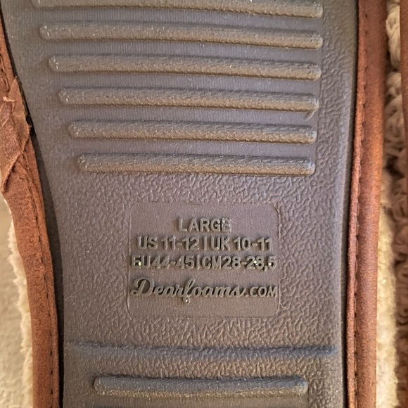 Men’s Dearforms Slippers Size 11-12 - Picture 3 of 3